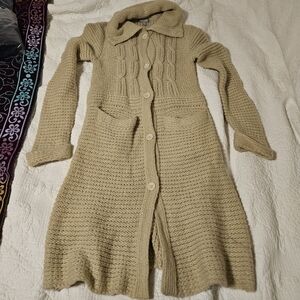 Apt. 9 Women's Tan Long Cable Knit Cardigan
